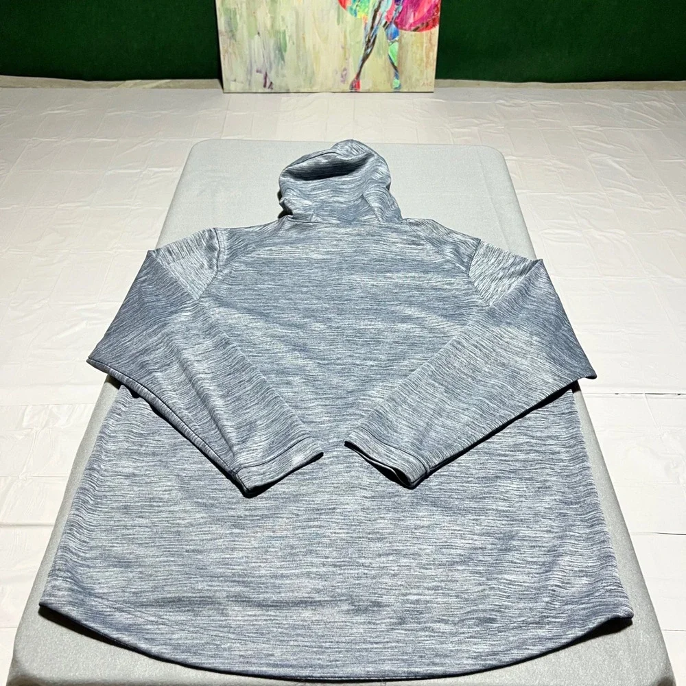 Nike Dri-FIT Full Zip Hoodie Mens XXL Blue Grey Space Dye Heather Athletic